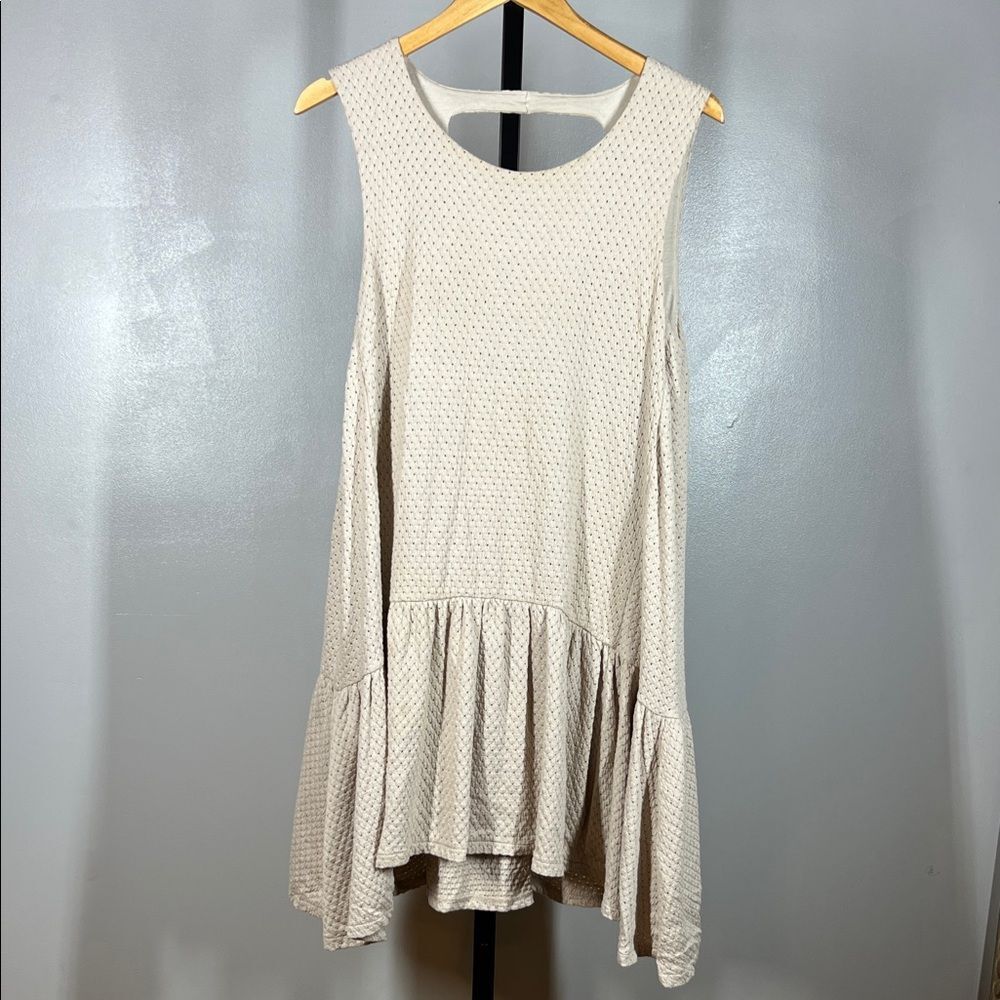 Free People Cream Sleeveless Dress